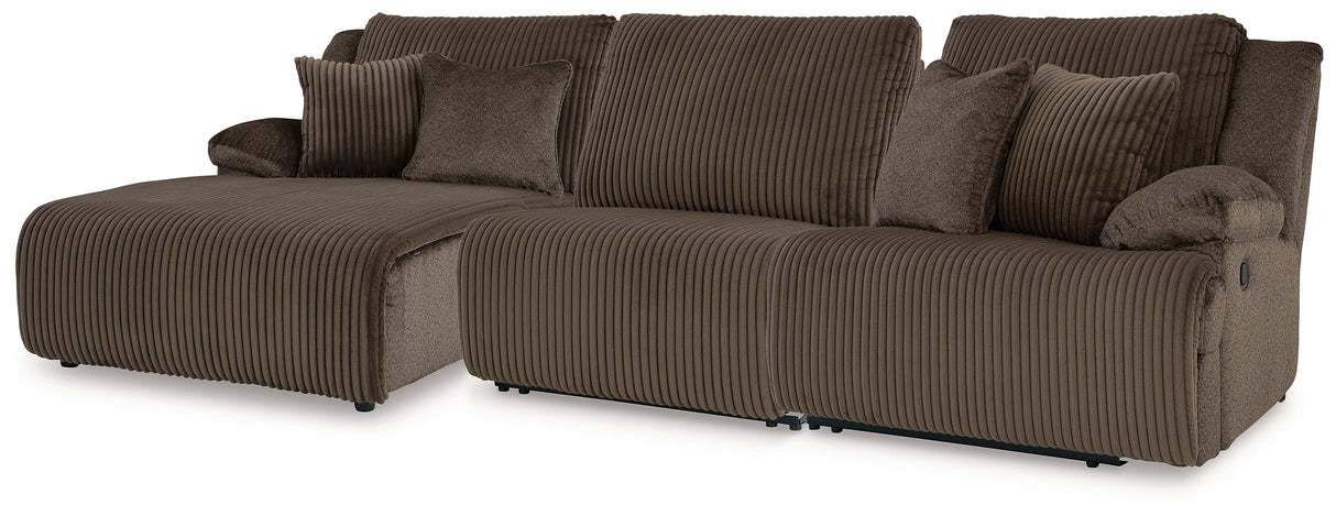 Furniture City Biloxi - Ashley Furniture - Top Tier Sectional - 3-Piece Sofa Chaise Sectional / Chocolate - 92705S11