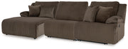 Furniture City Biloxi - Ashley Furniture - Top Tier Sectional - 3-Piece Sofa Chaise Sectional / Chocolate - 92705S11