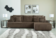Furniture City Biloxi - Ashley Furniture - Top Tier Sectional - 3-Piece Reclining Sectional Sofa Chaise / Chocolate - 92705S6