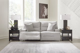Furniture City Biloxi - Ashley Furniture - Acklen Place Sectional - 2-Piece Power Reclining Sectional Loveseat / Pewter - 93605S16