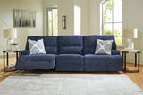 Furniture City Biloxi - Ashley Furniture - Acklen Place Sectional - 3-Piece Power Reclining Sectional Sofa / Navy - 93607S18