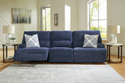 Furniture City Biloxi - Ashley Furniture - Acklen Place Sectional - 3-Piece Power Reclining Sectional Sofa / Navy - 93607S18