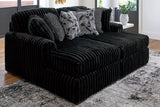 Furniture City Biloxi - Ashley Furniture - Midnight-Madness Sectional - RAF Super Chaise / Onyx - 98103S8