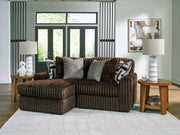 Furniture City Biloxi - Ashley Furniture - Midnight-Madness Sectional - RAF 2-Piece Sectional with Chaise / Chocolate - 98104S13