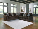 Furniture City Biloxi - Ashley Furniture - Midnight-Madness Sectional - RAF 5-Piece Sectional / Chocolate - 98104S26