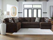 Furniture City Biloxi - Ashley Furniture - Midnight-Madness Sectional - LAF 4-Piece Sectional with Chaise / Chocolate - 98104S3