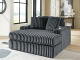 Furniture City Biloxi - Ashley Furniture - Midnight-Madness Living Room - Oversized Chaise / Gunmetal - 9810515
