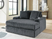 Furniture City Biloxi - Ashley Furniture - Midnight-Madness Living Room - Oversized Chaise / Gunmetal - 9810515