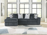Furniture City Biloxi - Ashley Furniture - Midnight-Madness Sectional - RAF 2-Piece Sectional Sofa Chaise / Gunmetal - 98105S4