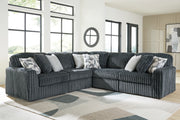 Furniture City Biloxi - Ashley Furniture - Midnight-Madness Sectional - RAF 5-Piece Sectional / Gunmetal - 98105S27