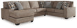 Furniture City Biloxi - Ashley Furniture - Cannonbrook Sectional - RAF 3-Piece Sectional with Chaise / Nutmeg - 98201S1