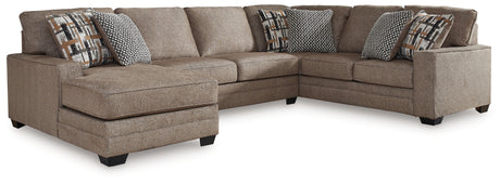 Furniture City Biloxi - Ashley Furniture - Cannonbrook Sectional - RAF 3-Piece Sectional with Chaise / Nutmeg - 98201S1