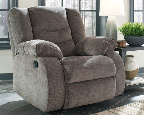 Furniture City Biloxi - Ashley Furniture - Tulen Living Room - Rocker Recliner / Gray - 9860625