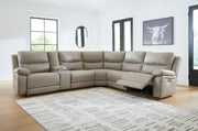 Furniture City Biloxi - Ashley Furniture - Narwhal Place Sectional - 6-Piece Power Reclining Sectional / Pebble - PC99201S10