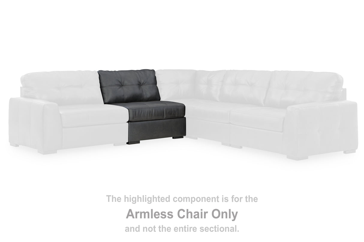 Furniture City Biloxi - Ashley Furniture - Brindley Pier Sectional - Armless Chair / Fog - 9950346