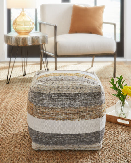 Furniture City Biloxi - Ashley Furniture - Josalind Pouf - Pouf / Multi - A1000935