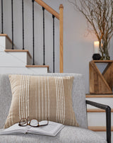 Furniture City Biloxi - Ashley Furniture - Benbert Pillows - Pillow / Tan/White - A1000958P