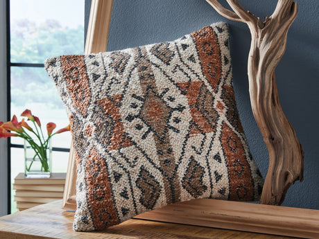 Furniture City Biloxi - Ashley Furniture - Kierenworth Pillows - Pillow (4/CS) / Sienna/Ivory/Black - A1001110