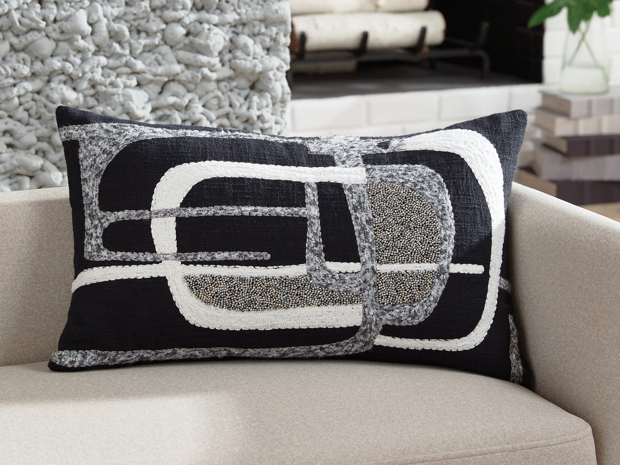 Furniture City Biloxi - Ashley Furniture - Gavrileigh Pillows - Pillow (4/CS) / Black/Gray/Ivory - A1001113