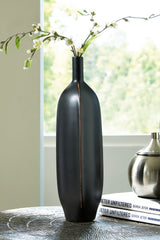 Furniture City Biloxi - Ashley Furniture - Rhaveney Vase - Vase (3/CS) / Black - A2000552