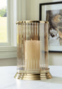 Furniture City Biloxi - Ashley Furniture - Aavinson Candle Holder - Candle Holder / Amber/Gold Finish - A2000687