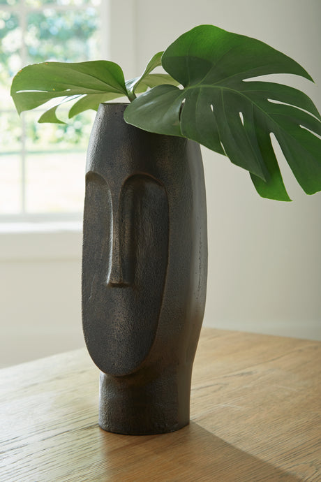 Furniture City Biloxi - Ashley Furniture - Elanman Vase - Vase / Antique Bronze - A2000693