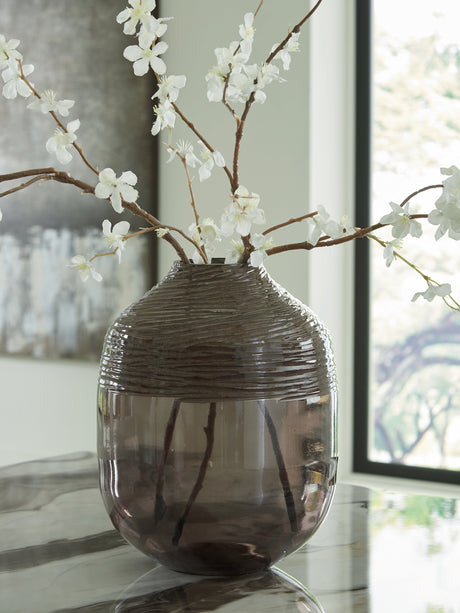 Furniture City Biloxi - Ashley Furniture - Harpwick Vase - Vase / Iridescent Gray - A2000727