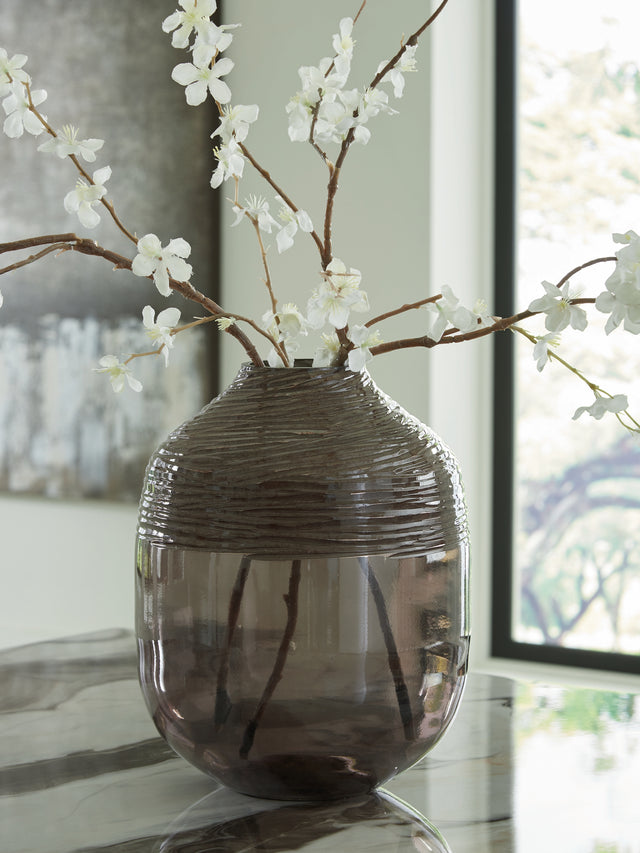 Furniture City Biloxi - Ashley Furniture - Harpwick Vase - Vase / Iridescent Gray - A2000727