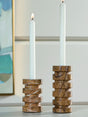 Furniture City Biloxi - Ashley Furniture - Emsleyfield Candle Holder - Candle Holder Set (Set of 2) / Tan - A2000735