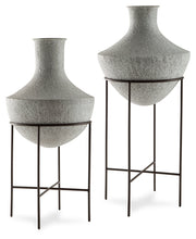 Furniture City Biloxi - Ashley Furniture - Estonbank Vase - Vase Set / Distressed Cream - A2000747A1