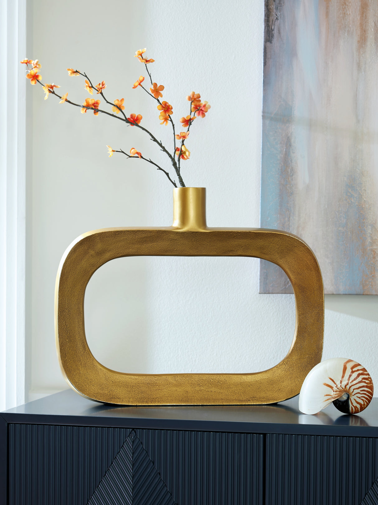Furniture City Biloxi - Ashley Furniture - Lawtonville Vase - Vase / Antique Gold Finish - A2000751