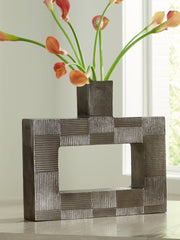 Furniture City Biloxi - Ashley Furniture - Wrengrove Vase - Vase / Antique Nickel Finish - A2000753