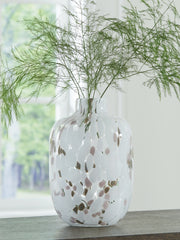 Furniture City Biloxi - Ashley Furniture - Keelton Vase - Vase / White/Taupe/Pink - A2000759