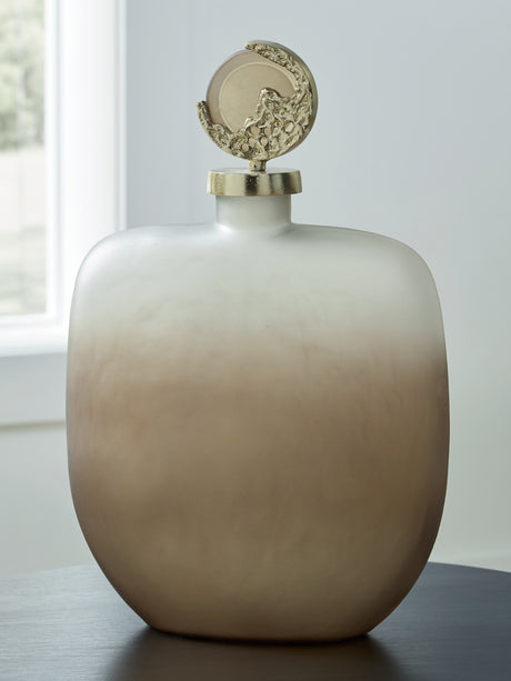 Furniture City Biloxi - Ashley Furniture - Acario Jar - Jar / Taupe/Gold Finish - A2000782