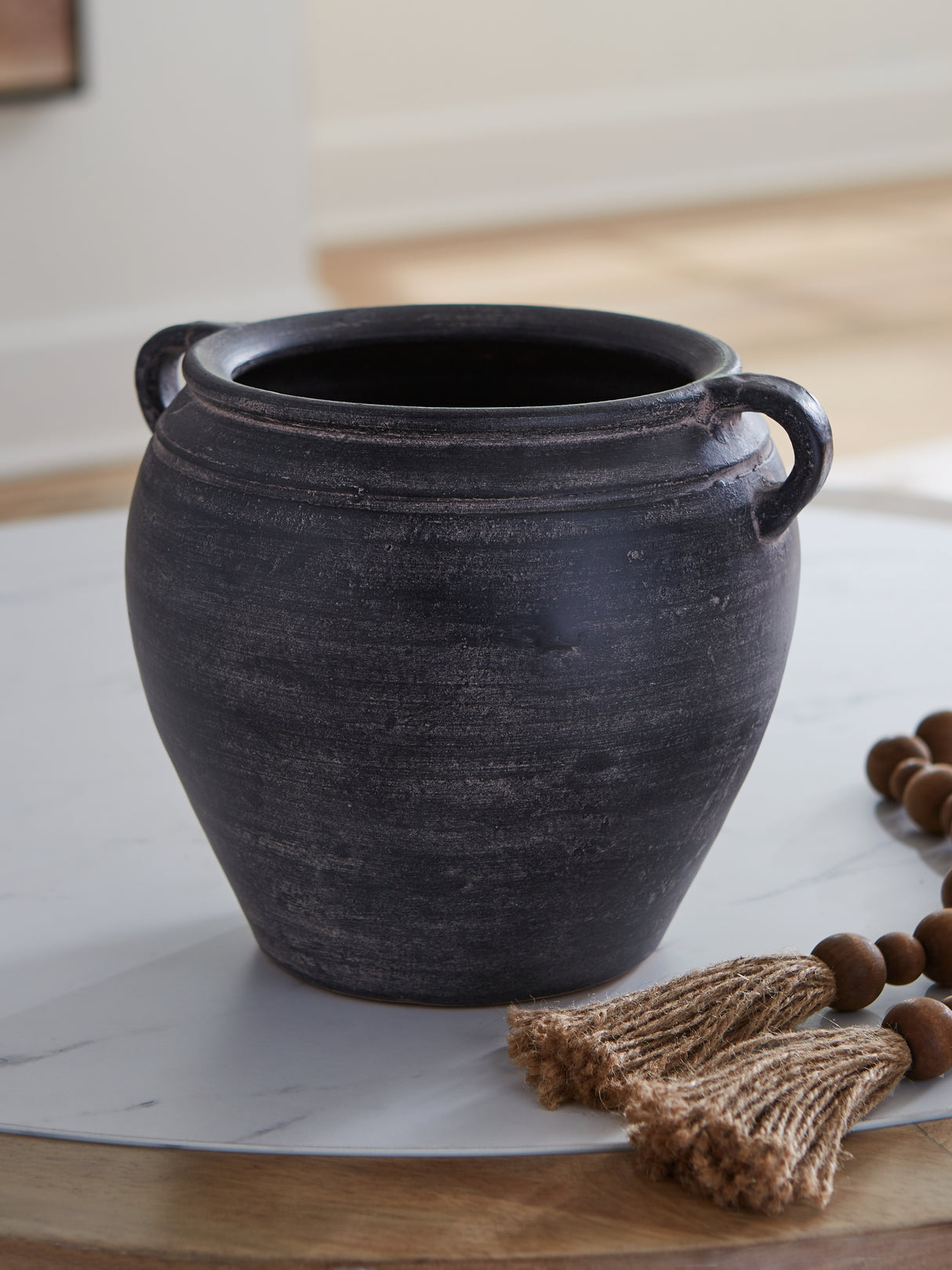 Furniture City Biloxi - Ashley Furniture - Meadie Vase - Vase / Distressed Black - A2000790