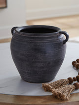 Furniture City Biloxi - Ashley Furniture - Meadie Vase - Vase / Distressed Black - A2000790