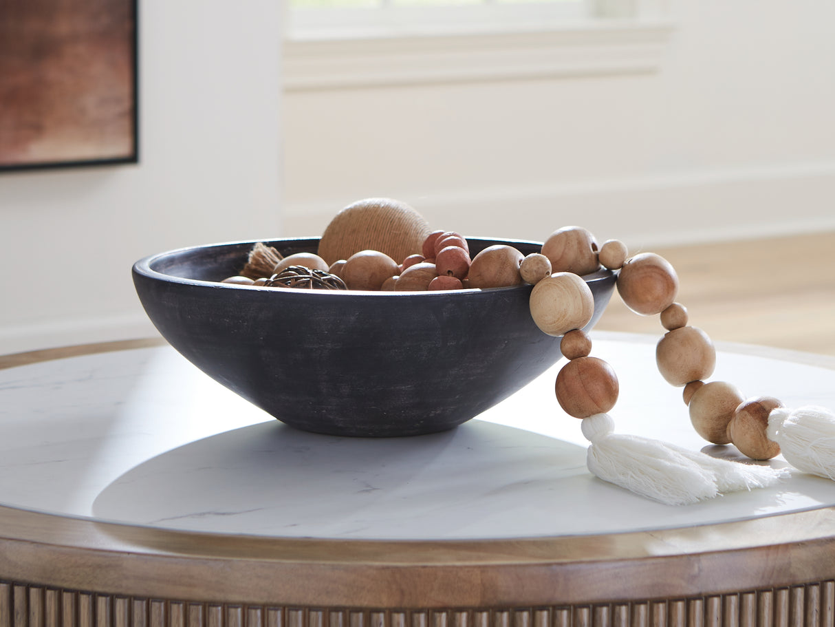 Furniture City Biloxi - Ashley Furniture - Meadie Bowl - Bowl / Distressed Black - A2000792