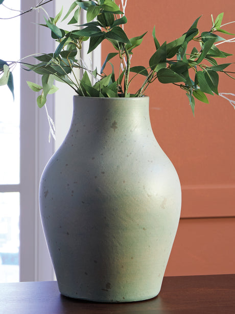 Furniture City Biloxi - Ashley Furniture - Baychester Vase - Vase / Antique Green - A2000806