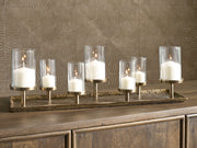 Furniture City Biloxi - Ashley Furniture - Wallmond Candle Holder - Candle Holder / Antique Brass Finish - A2000820