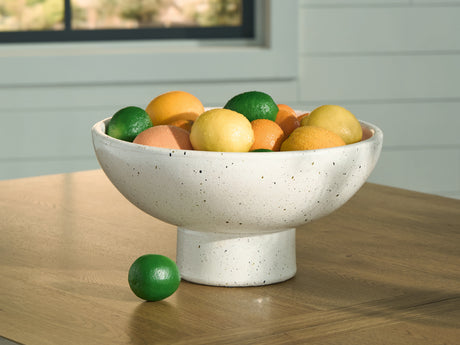 Furniture City Biloxi - Ashley Furniture - Dallinworth Bowl - Bowl / White/Black - A2000833