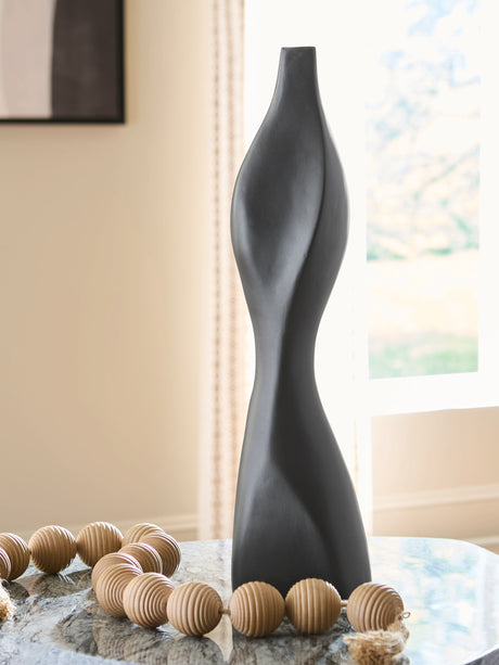 Furniture City Biloxi - Ashley Furniture - Judsen Vase - Vase / Black - A2000836