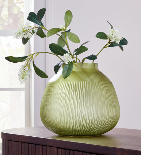 Furniture City Biloxi - Ashley Furniture - Scottyard Vase - Vase / Olive Green - A2900007