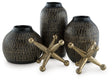 Furniture City Biloxi - Ashley Furniture - Vinburn Accessory Set (Set of 5) - Accessory Set (5/CN) / Black/Gold Finish - A2C00212