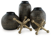 Furniture City Biloxi - Ashley Furniture - Vinburn Accessory Set (Set of 5) - Accessory Set (5/CN) / Black/Gold Finish - A2C00212