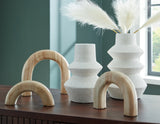 Furniture City Biloxi - Ashley Furniture - Maddwarth Accessory Set (Set of 5) - Accessory Set (5/CN) / White/Natural Brown - A2C00214