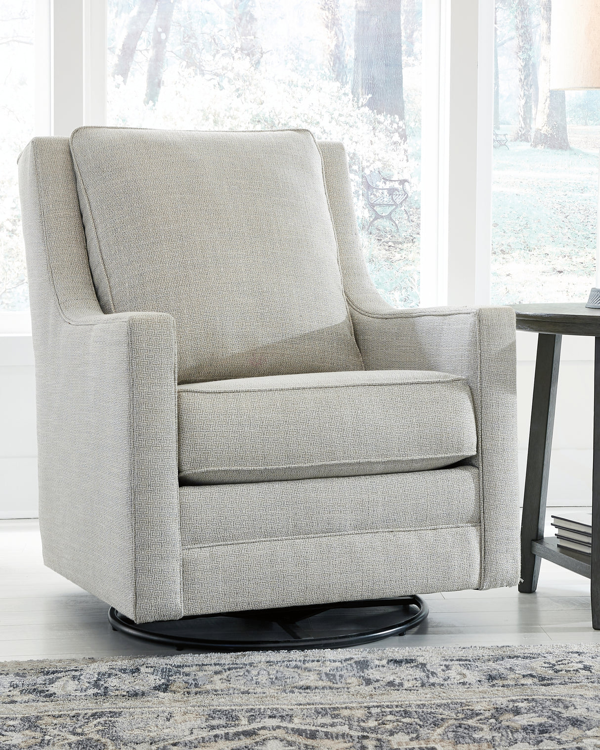 Furniture City Biloxi - Ashley Furniture - Kambria Swivel Glider Accent Chair - Swivel Glider Accent Chair / Frost - A3000206