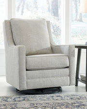 Furniture City Biloxi - Ashley Furniture - Kambria Swivel Glider Accent Chair - Swivel Glider Accent Chair / Frost - A3000206