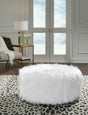 Furniture City Biloxi - Ashley Furniture - Galice Living Room - Oversized Accent Ottoman / Light Gray - A3000333