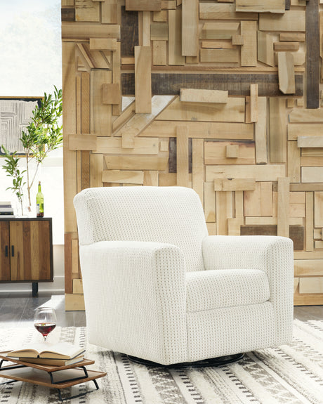 Furniture City Biloxi - Ashley Furniture - Herstow Swivel Glider Accent Chair - Swivel Glider Accent Chair / Ivory - A3000365