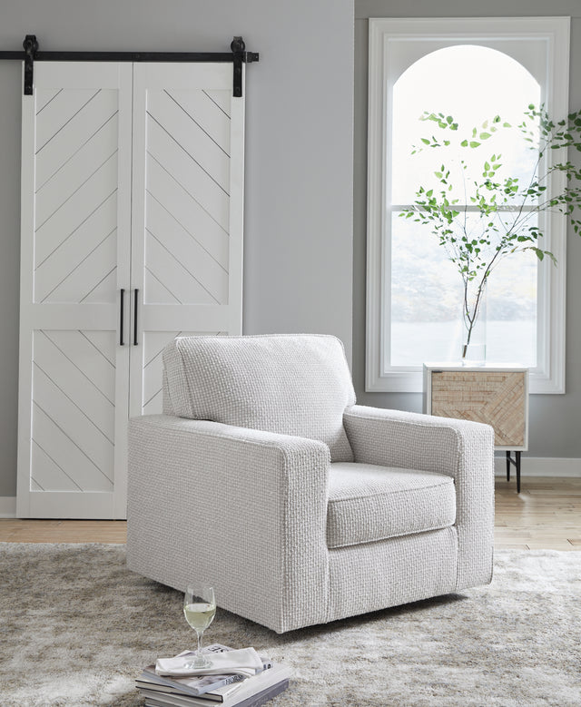 Furniture City Biloxi - Ashley Furniture - Olwenburg Swivel Accent Chair - Swivel Accent Chair / Denim - A3000652